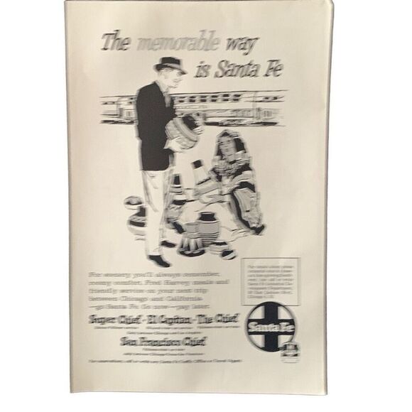 Vintage 1962 Santa Fe Rail Memorable Way Ad Advertisement - Picture 3 of 4